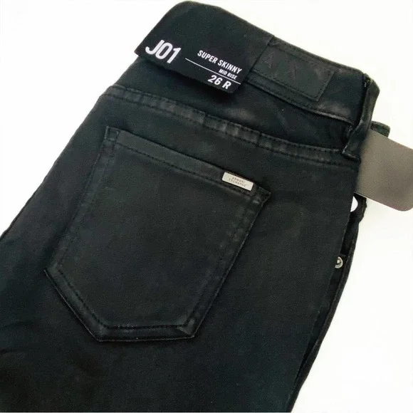 Armani Exchange J01 Black Super Skinny Jeans, size 26 - Picture 6 of 11